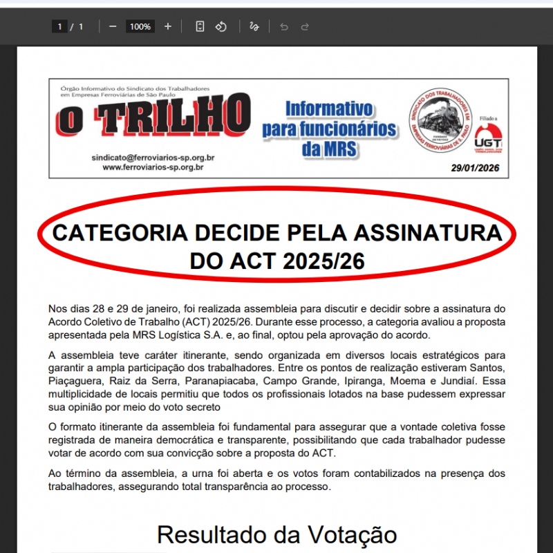 02-02-2026 - MRS - ACT 2025/26 Em assembleia, categoria decide pela assinatura do acordo